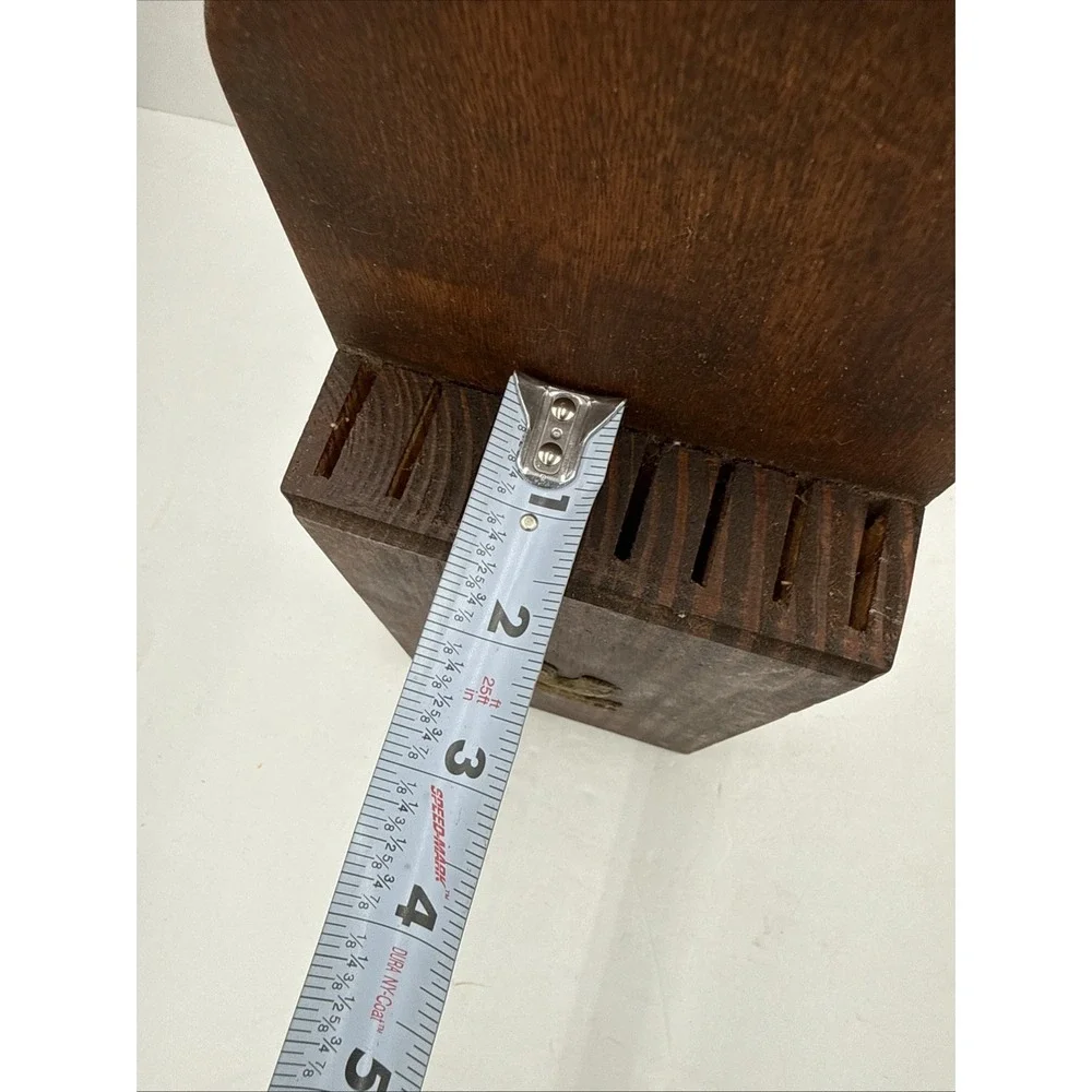 Vintage Wooden Knife Holder Rooster Wall Mount Kitchen Decor
